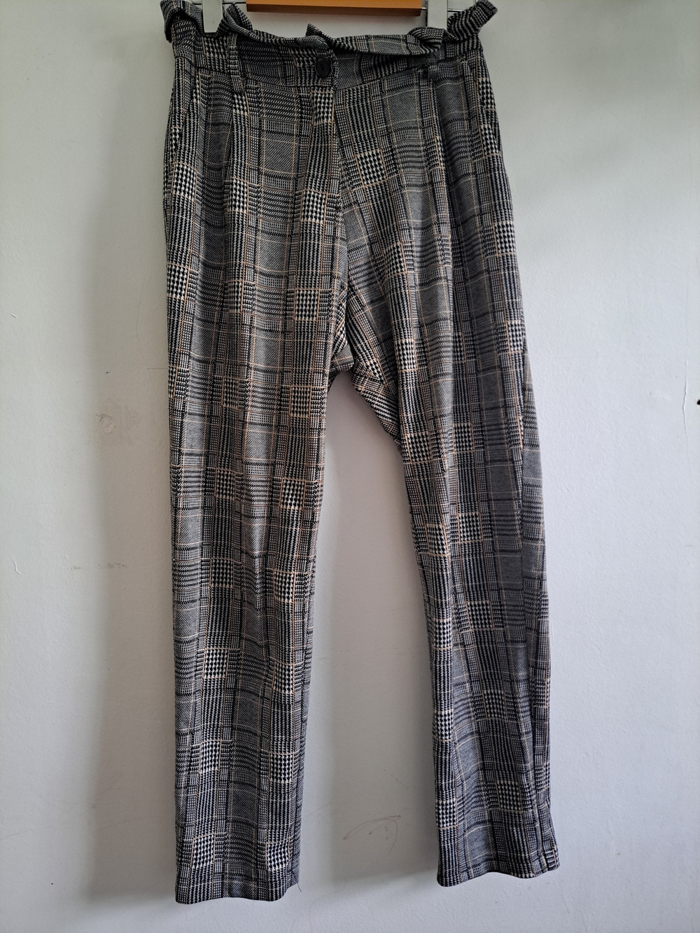 🇨🇵 Rue des Abbesses Plaid Trousers – High Waist – Straigh Leg – Vintage